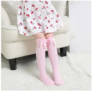 autumn period children's socks knee high Cotton cat ear socks girls Cartoon for straight baby knee-high socks cat fox print