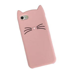 Cute Cat Case For iPhone SE2020 5S 6S 6 7 8 Plus X XS XR 3D Silicone Soft Phone Back Cover For Samsung Galaxy J4Plus Case Coque