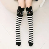 autumn period children's socks knee high Cotton cat ear socks girls Cartoon for straight baby knee-high socks cat fox print