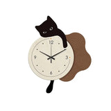 Cat Wall Clock Modern Minimalism Living Room Restaurant Kitchen Decoration Painting Clock Creative Wall Watchs Home Decor Mute