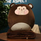 Lovely Cartoon Fruit Animal Cushion Decorative Cotton Pillow Car Air Conditioner Quilt Home Decorative Pillows 1 X1.5m Blanket