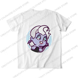 Disney Villains T-shirt Women Bad Girl Tee Shirts Kawaii Cartoons Anime Casual Clothes Fashion Cotton Unisex Streetwear Tops