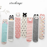 autumn period children's socks knee high Cotton cat ear socks girls Cartoon for straight baby knee-high socks cat fox print