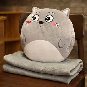 Lovely Cartoon Fruit Animal Cushion Decorative Cotton Pillow Car Air Conditioner Quilt Home Decorative Pillows 1 X1.5m Blanket