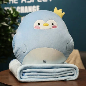 Lovely Cartoon Fruit Animal Cushion Decorative Cotton Pillow Car Air Conditioner Quilt Home Decorative Pillows 1 X1.5m Blanket