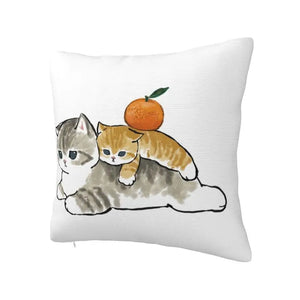 Fashion Kawaill Cartoon Cats Cushion Cover Polyester Cute Animal Kitten Throw Pillow for Sofa Car Pillowcase Home Decorative