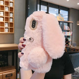 For HUAWEI NOVA Y70/Y70+/Y90/Honor 50 70 X7 X8 X9 Phone Case 3D Faux Plush Fluffy Cute Bunny Winter Nap Warm Soft Cover