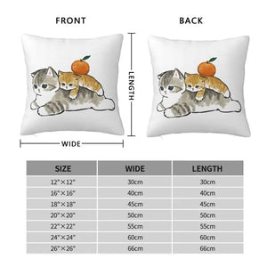 Fashion Kawaill Cartoon Cats Cushion Cover Polyester Cute Animal Kitten Throw Pillow for Sofa Car Pillowcase Home Decorative