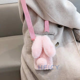 For HUAWEI NOVA Y70/Y70+/Y90/Honor 50 70 X7 X8 X9 Phone Case 3D Faux Plush Fluffy Cute Bunny Winter Nap Warm Soft Cover