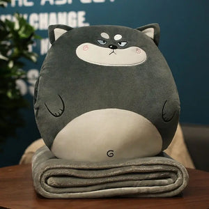 Lovely Cartoon Fruit Animal Cushion Decorative Cotton Pillow Car Air Conditioner Quilt Home Decorative Pillows 1 X1.5m Blanket