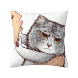 Fashion Kawaill Cartoon Cats Cushion Cover Polyester Cute Animal Kitten Throw Pillow for Sofa Car Pillowcase Home Decorative