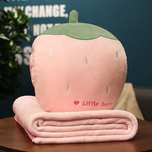 Lovely Cartoon Fruit Animal Cushion Decorative Cotton Pillow Car Air Conditioner Quilt Home Decorative Pillows 1 X1.5m Blanket