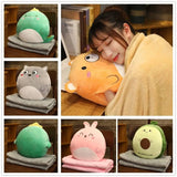 Lovely Cartoon Fruit Animal Cushion Decorative Cotton Pillow Car Air Conditioner Quilt Home Decorative Pillows 1 X1.5m Blanket