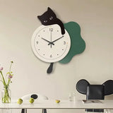 Cat Wall Clock Modern Minimalism Living Room Restaurant Kitchen Decoration Painting Clock Creative Wall Watchs Home Decor Mute