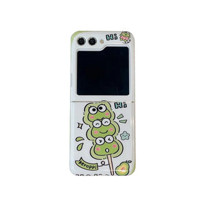 Cute Cartoon Animals String Phone Case for Samsung Galaxy Z Flip 3 Z Flip 4 Z Flip 5 Hard PC Back Cover for ZFlip5 Case Shell